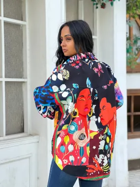 All patterned Shacket