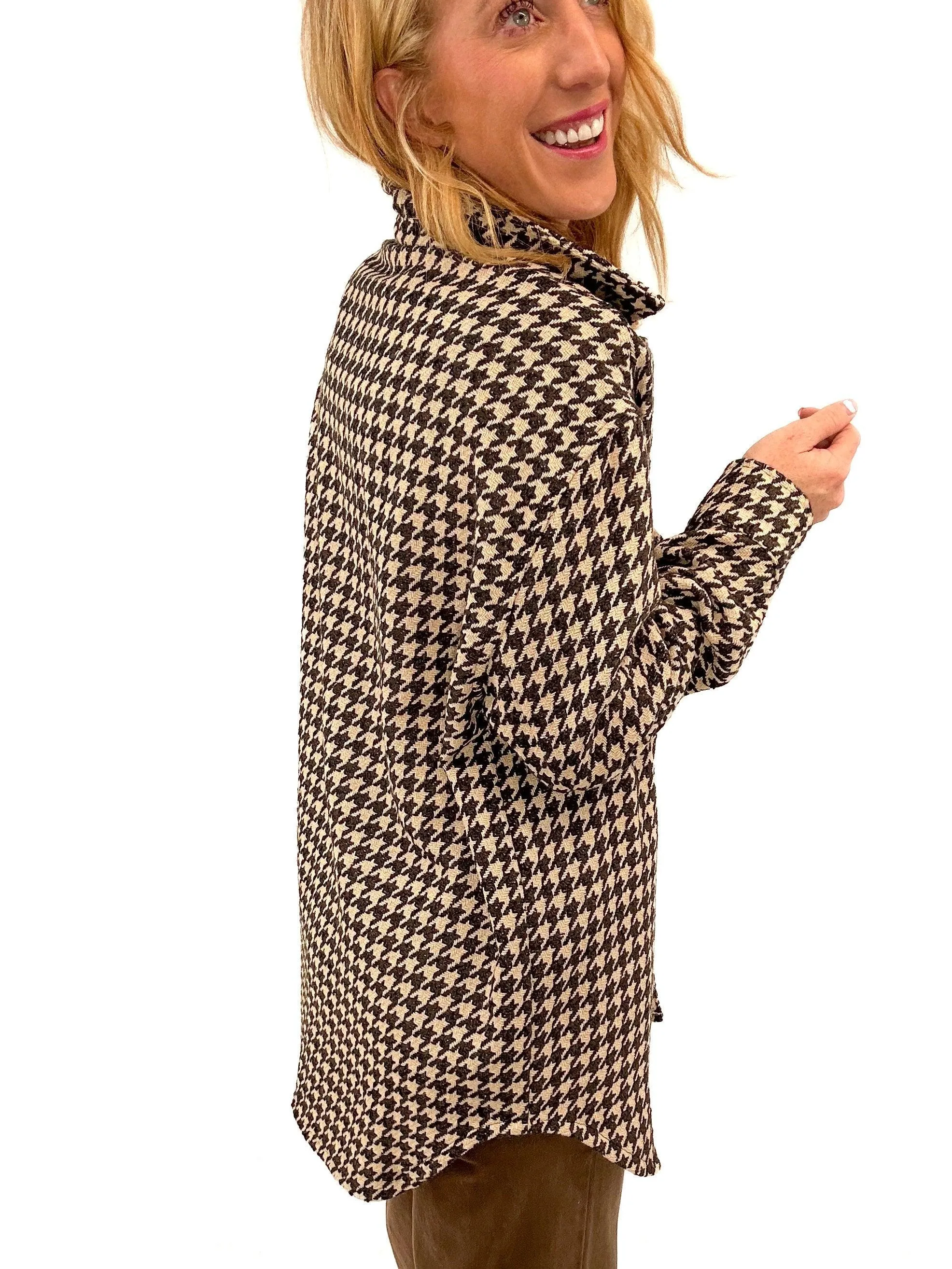All That's Houndstooth Shacket