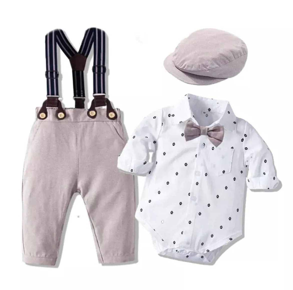 Baby Boy Suit Set with Tie and Waistcoat
