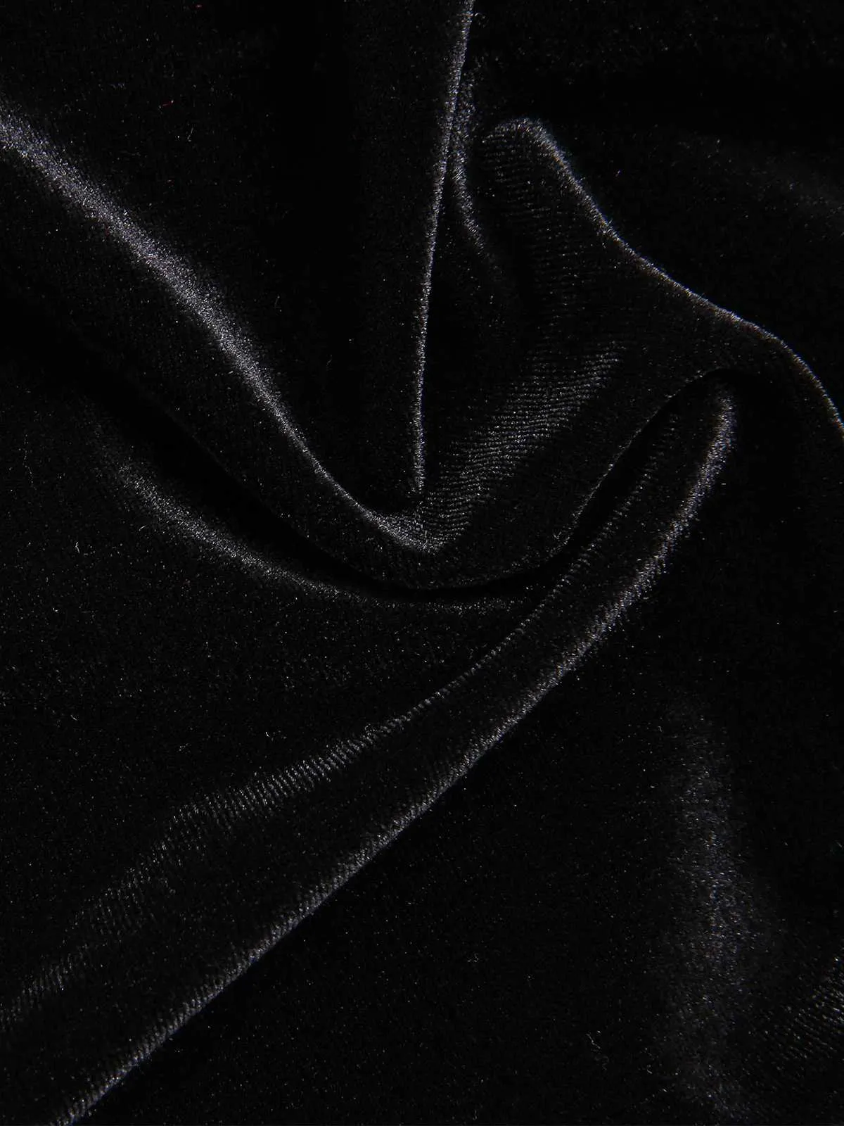 Black 1960s Spaghetti Strap Velvet Beading Dress