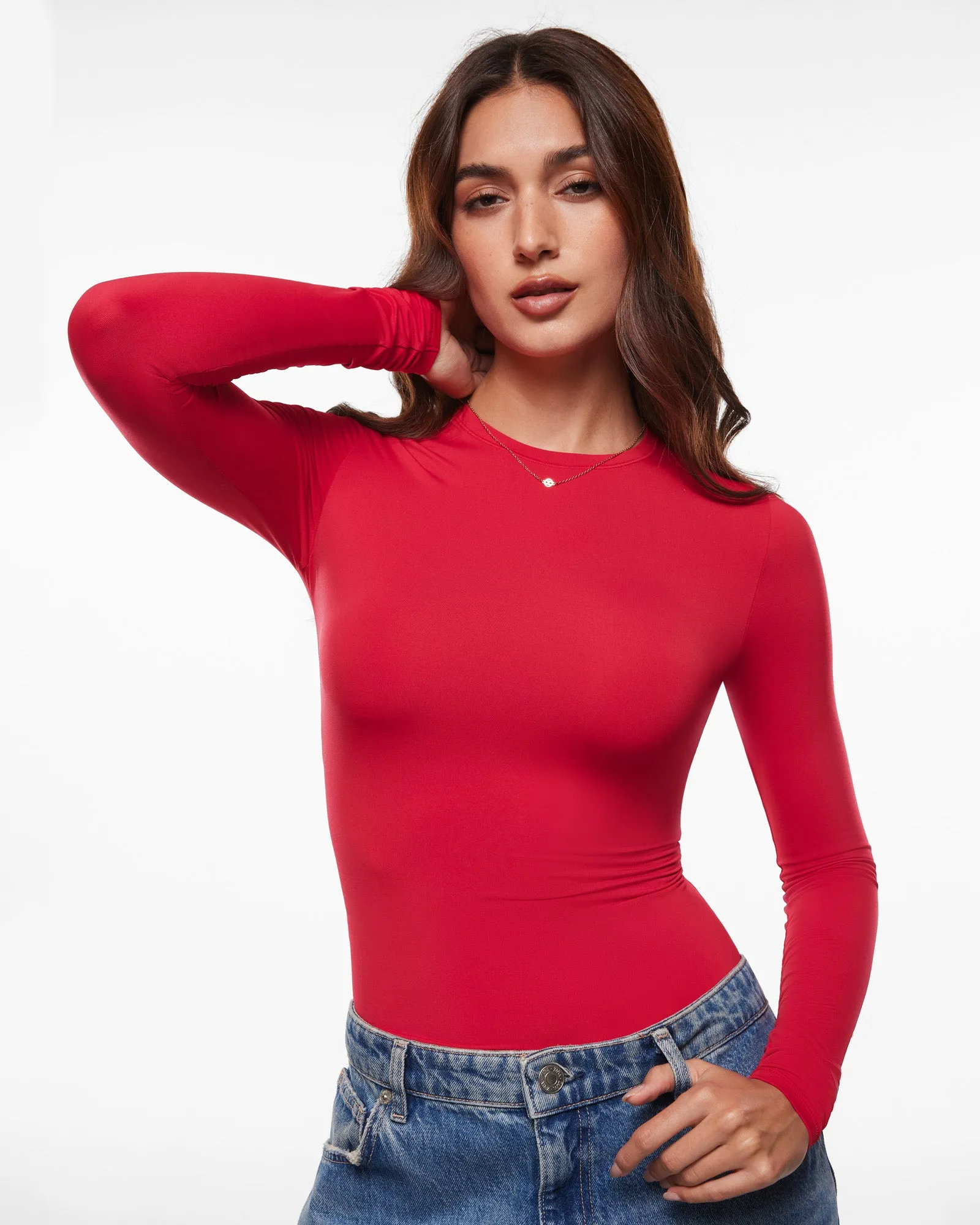 Brushed Crewneck Long Sleeve Top