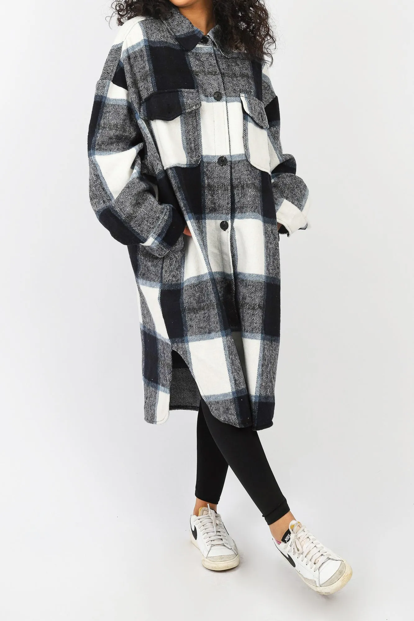 Check Long Shacket Luxe