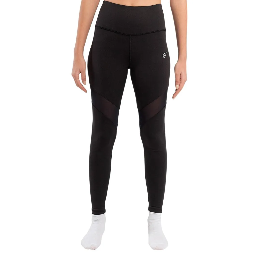 High Waisted Mesh Trim Leggings