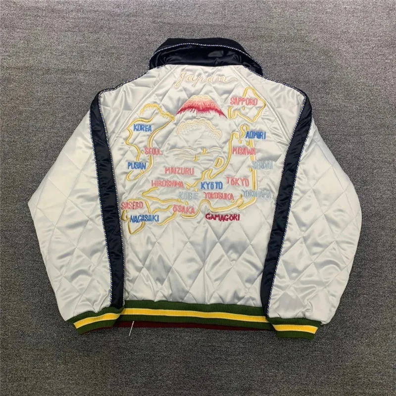 Japanese Embroidered Streetwear Baseball Jacket