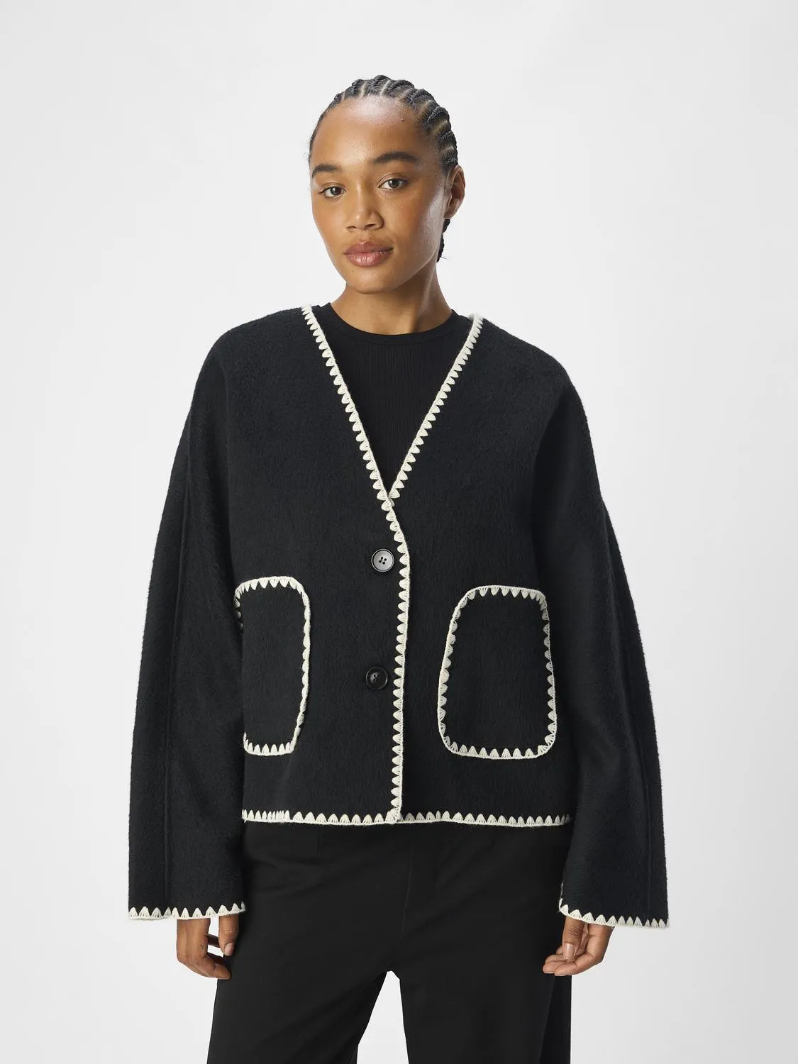 OBJLOLA Shacket - Black
