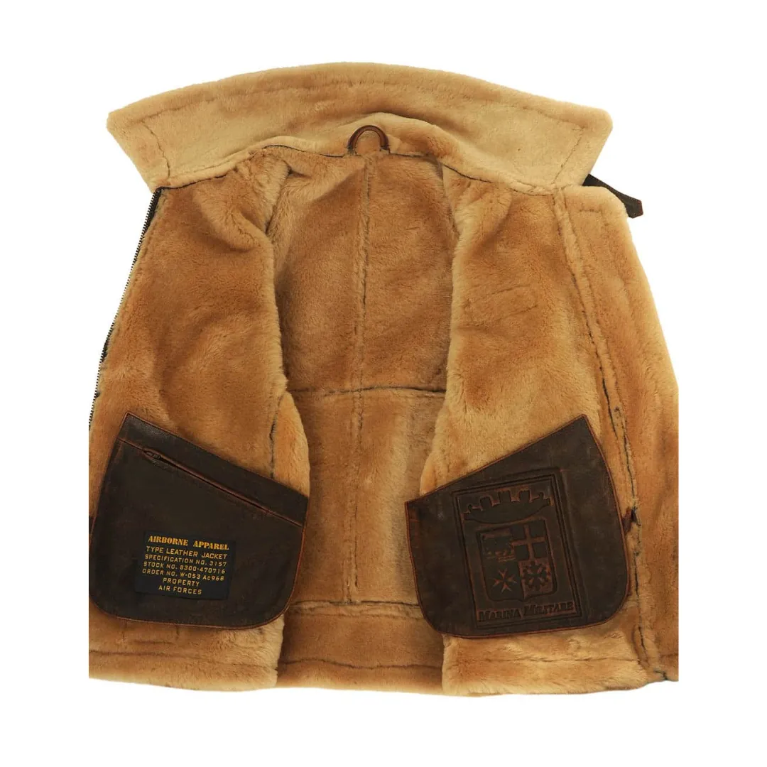 Ronan™ | Aviator Shearling Leather Jacket