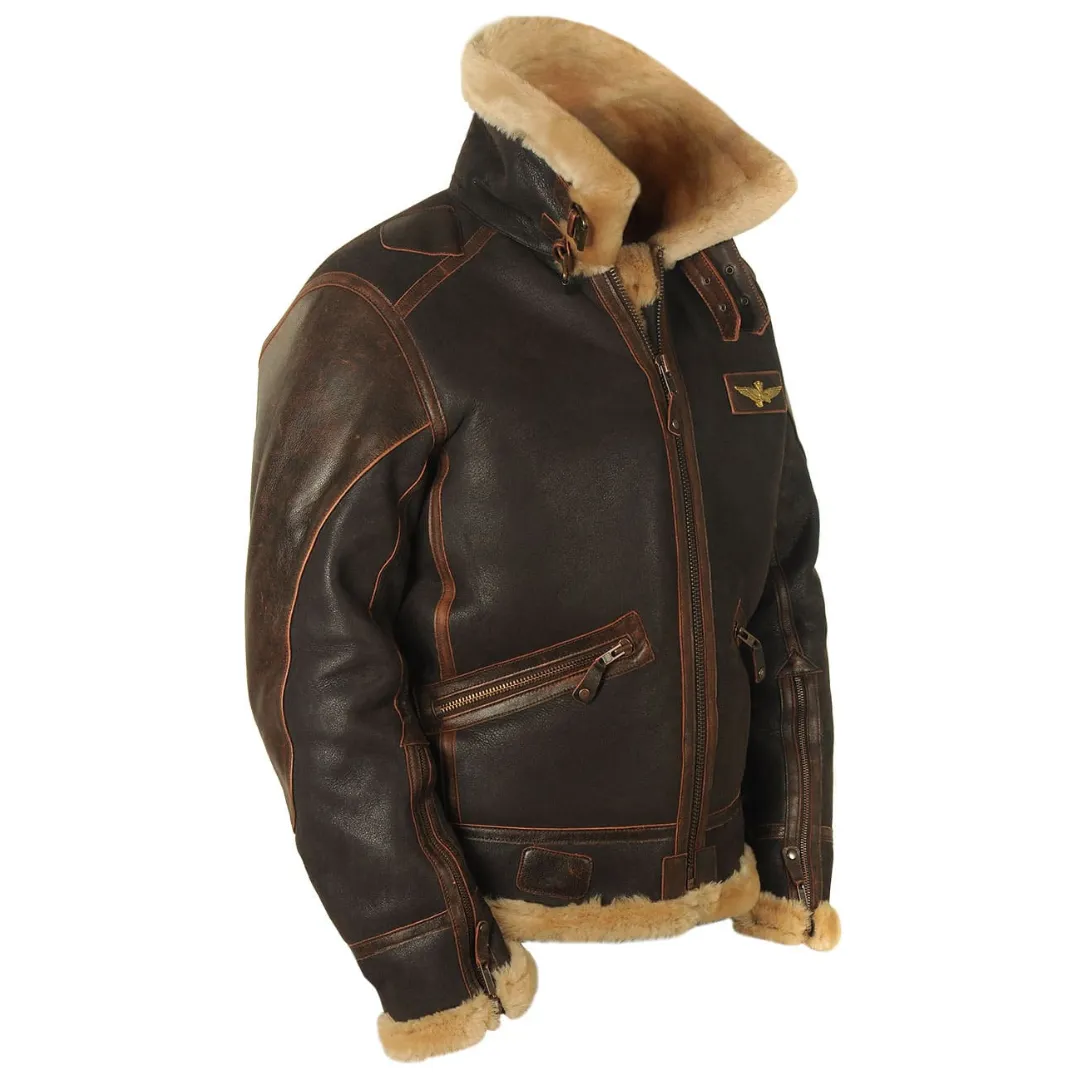 Ronan™ | Aviator Shearling Leather Jacket