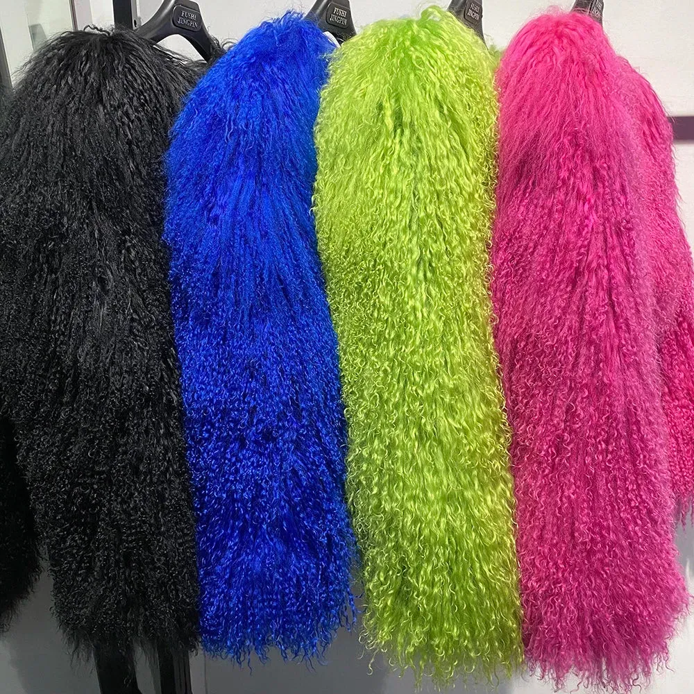 Tibet-Lamb Curly Shearling Jacket