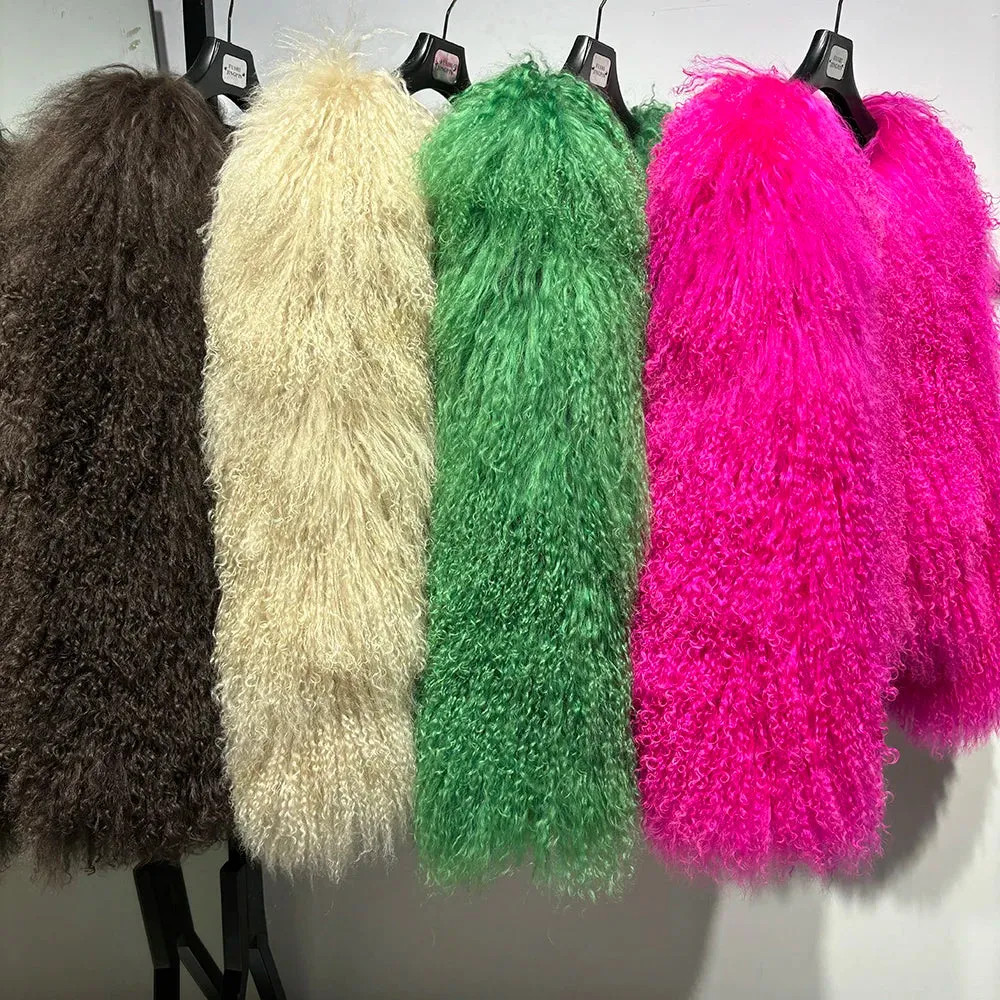 Tibet-Lamb Curly Shearling Jacket