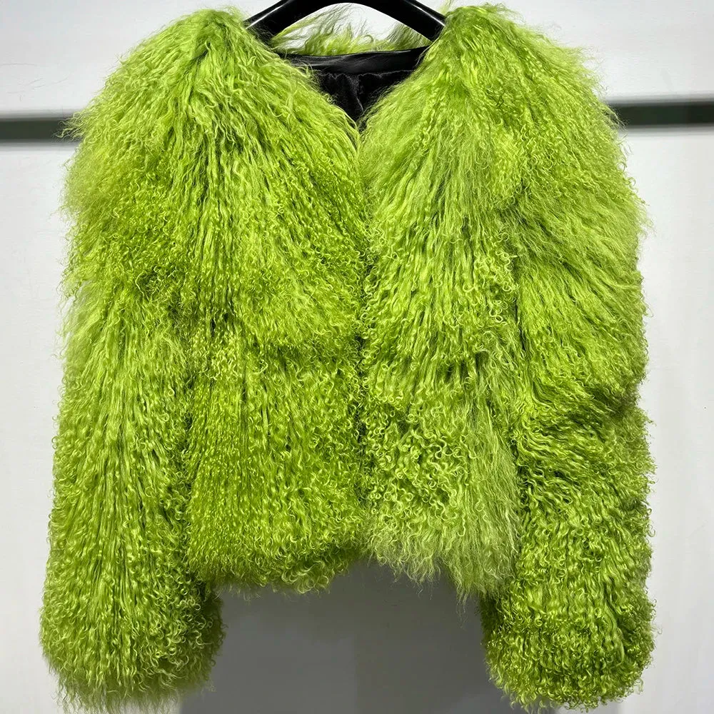 Tibet-Lamb Curly Shearling Jacket