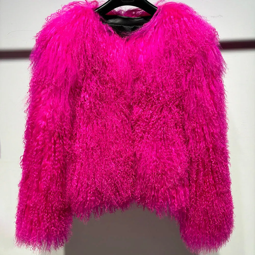 Tibet-Lamb Curly Shearling Jacket