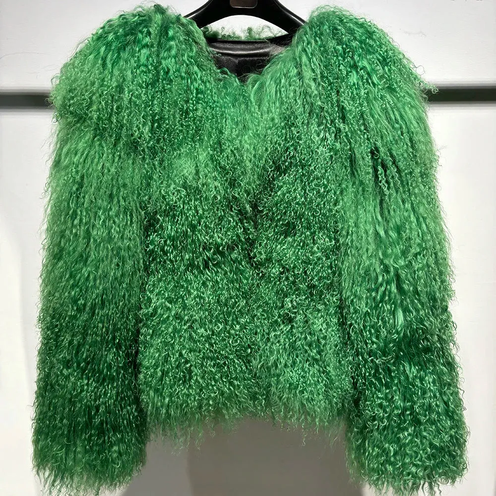 Tibet-Lamb Curly Shearling Jacket