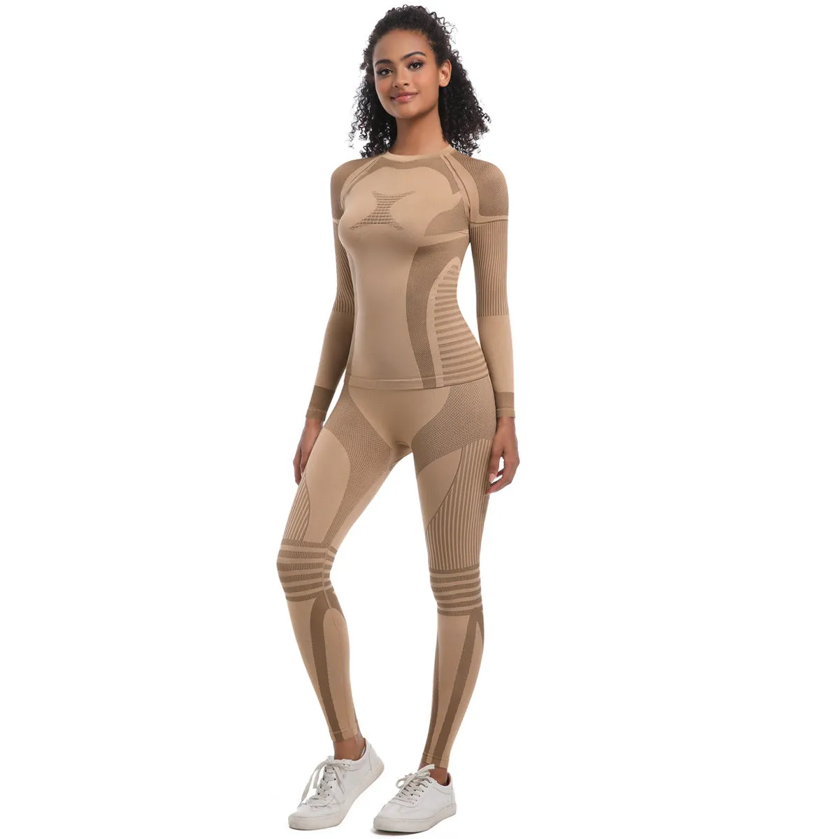 Women Wicking Thermal Sports Ski Yoga Two Piece Pant Sets