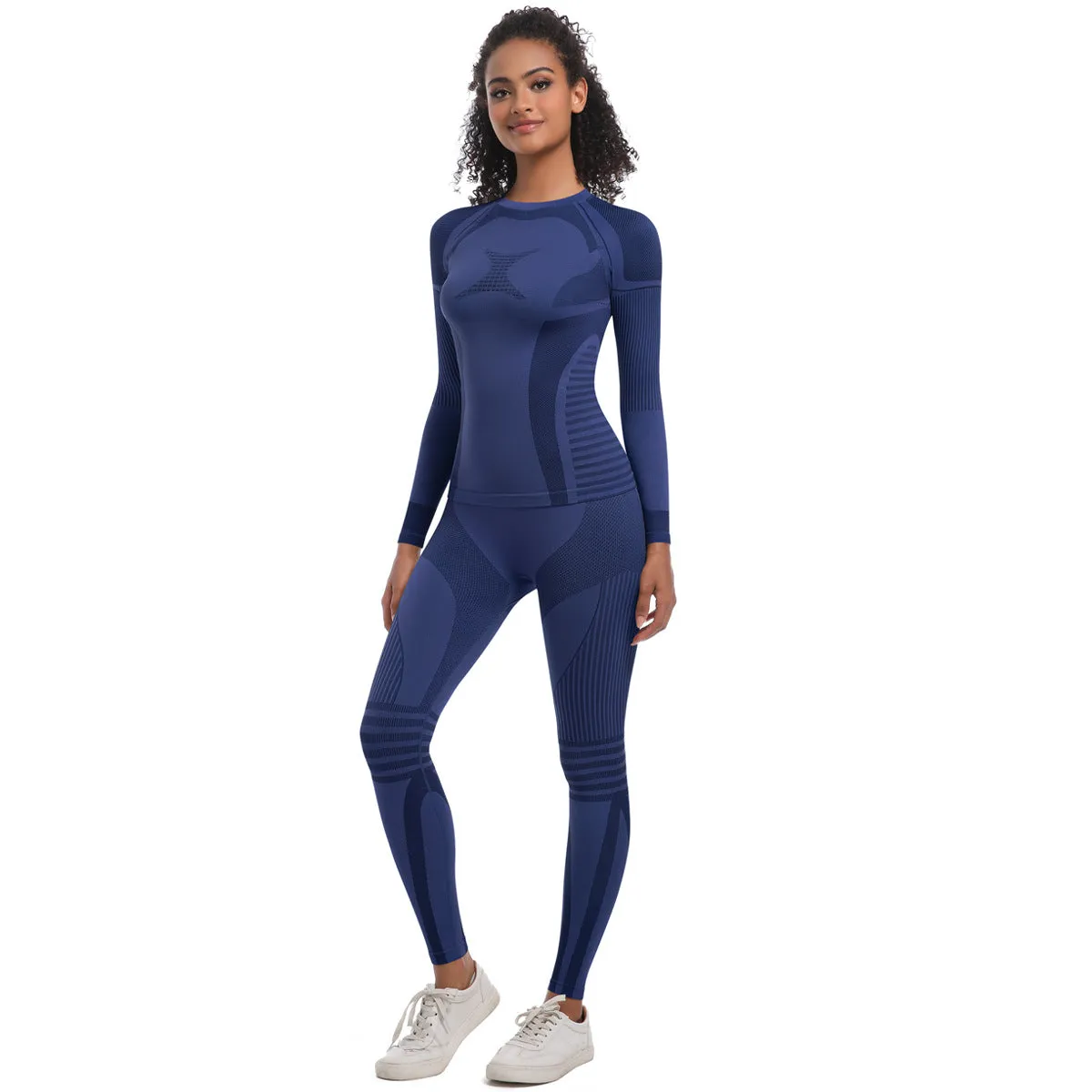Women Wicking Thermal Sports Ski Yoga Two Piece Pant Sets