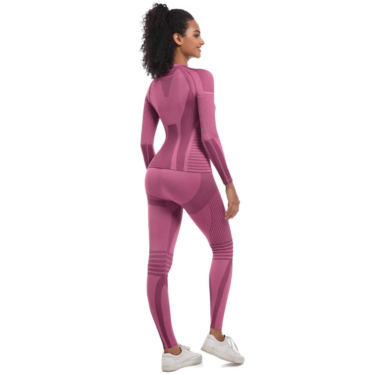 Women Wicking Thermal Sports Ski Yoga Two Piece Pant Sets