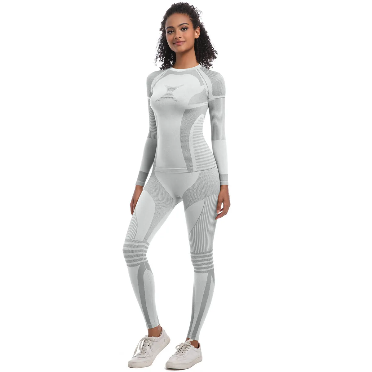 Women Wicking Thermal Sports Ski Yoga Two Piece Pant Sets