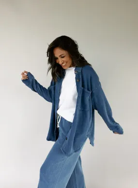 Z Supply: All Day Knit Denim Jacket - Vintage Indigo - Final Sale