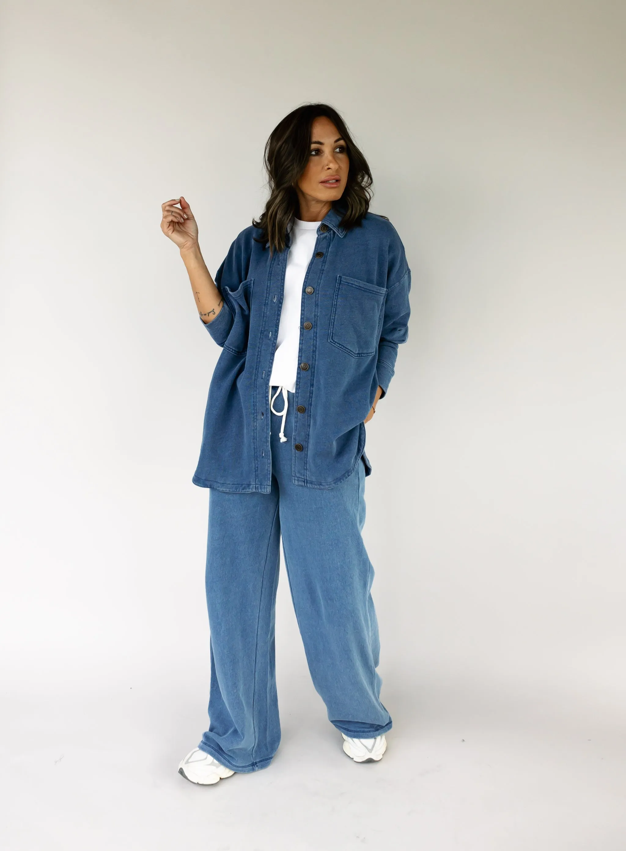 Z Supply: All Day Knit Denim Jacket - Vintage Indigo - Final Sale