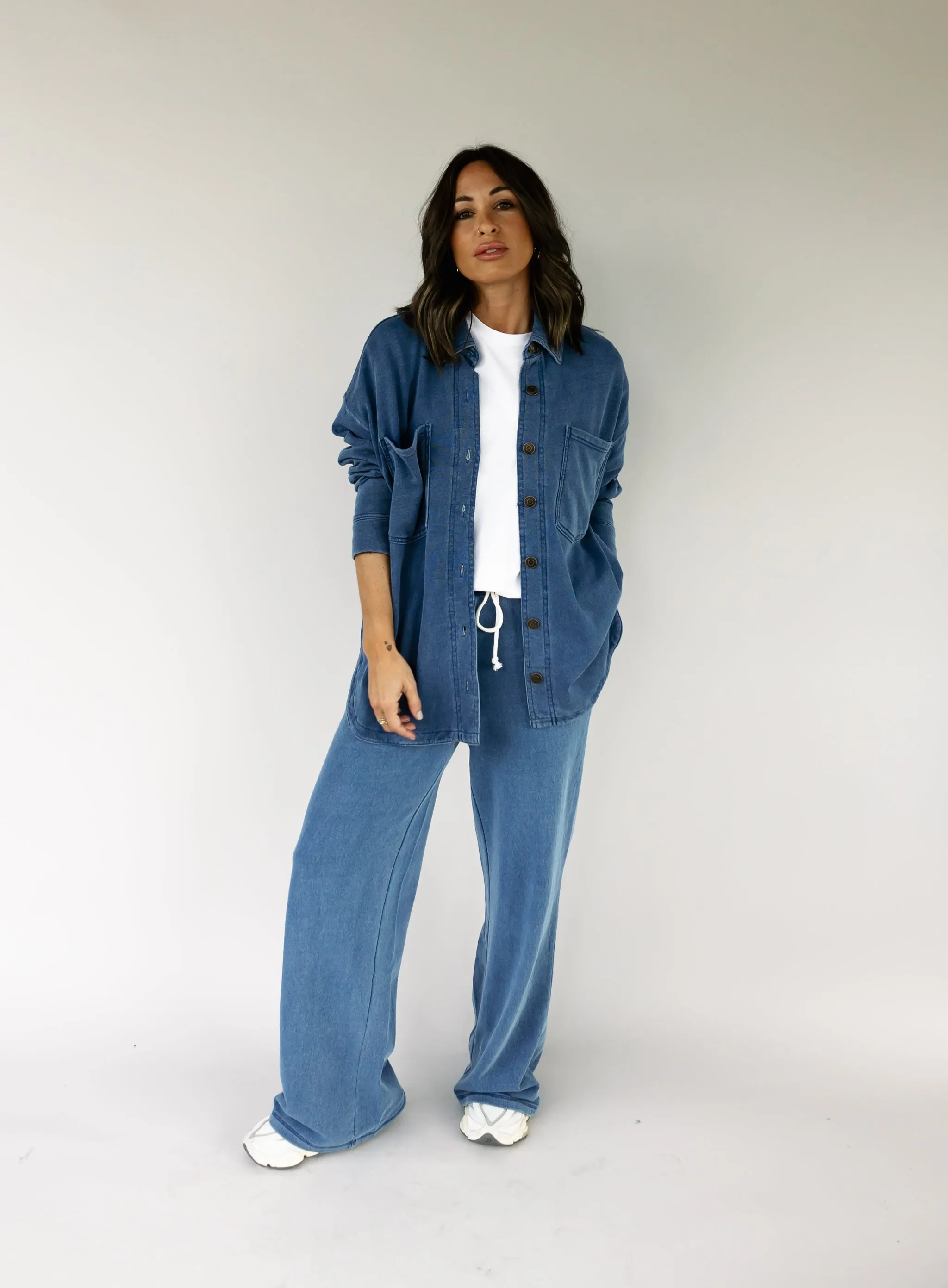 Z Supply: All Day Knit Denim Jacket - Vintage Indigo - Final Sale